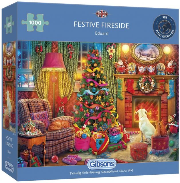 Gibsons Gibsons Festive Fireside Christmas 1000 Piece jigsaw Puzzle New G6330