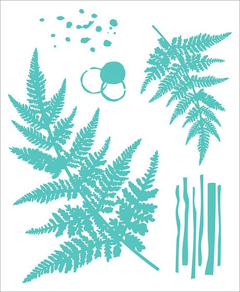 Julie Hickey Julie Hickey Designs - Fern Foliage Stencil and Mask Set Designed by Hazel Eaton DS-HE-1003