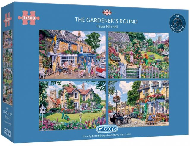 Gibsons Gibsons The Gardeners Round 4 X 500 Piece Jigsaw Puzzle G5047
