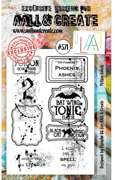 Aall & Create Aall & Create A6 Stamp # 571 - Potion Labels