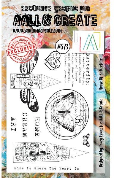 Aall & Create Aall & Create A6 Stamp #573 - House of Butterflies
