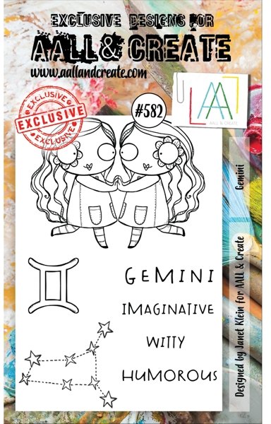 Aall & Create Aall & Create A6 Stamp # 582 - Gemini