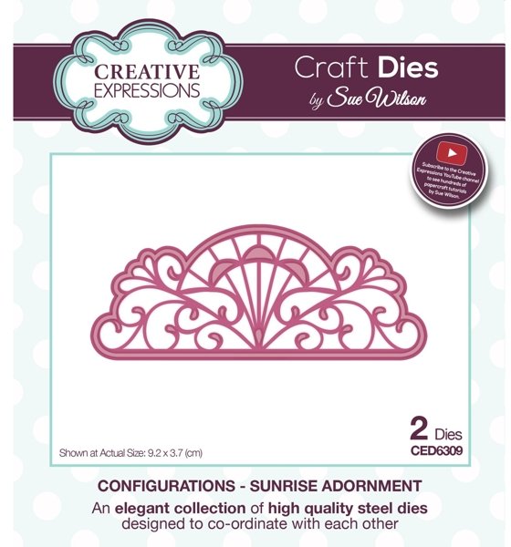 Creative Expressions Sue Wilson Craft Dies Configurations Sunrise Adornment - CLEARANCE
