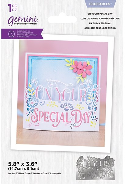 Crafter's Companion Gemini Everyday Word Edge'ables Die - On Your Special Day