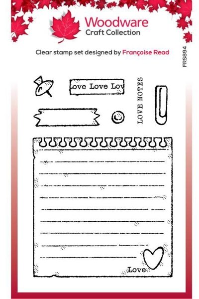 Woodware Woodware Clear Singles Love Notes 4 in x 6 in Stamp