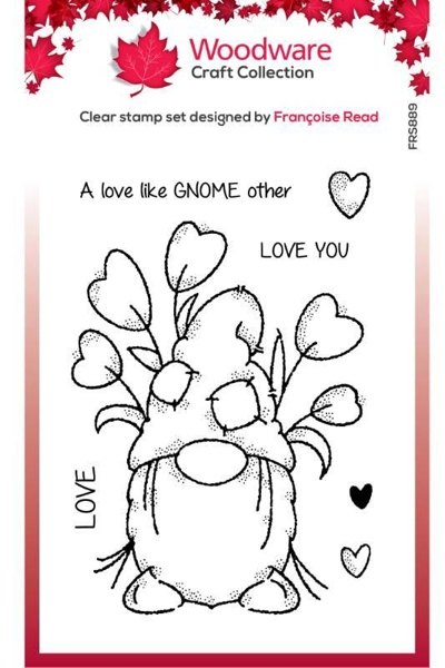 Woodware Woodware Clear Singles Love Gnome 4 in x 6 in Stamp