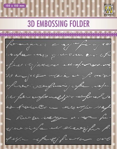 Nellie Snellen Nellie Snellen 3D Embossing Folder - Written Text EF3D029