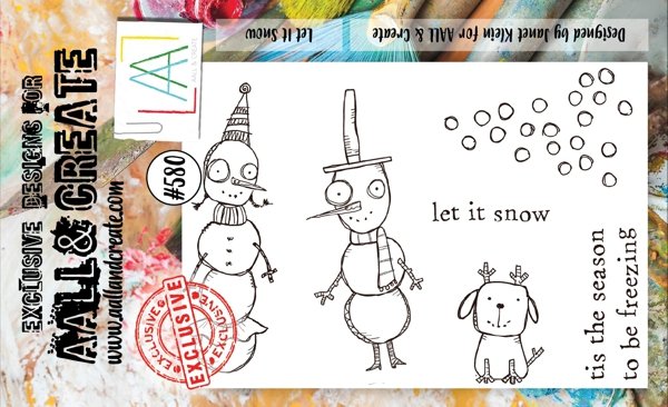 Aall & Create Aall & Create A6 Stamp #580 - Let It Snow