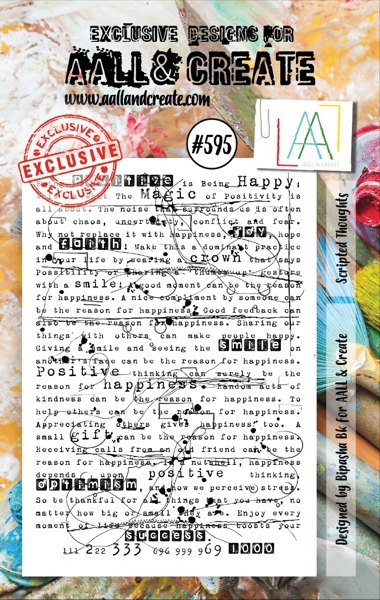 Aall & Create Aall & Create A7 Stamp #595 - Scripted Thoughts