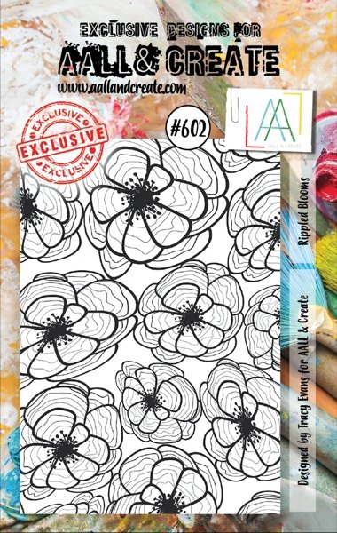 Aall & Create Aall & Create A7 Stamp #602 - Rippled Blooms