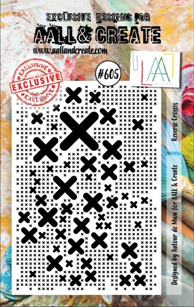 Aall & Create Aall & Create A7 Stamp #605 - Reverse Crosses