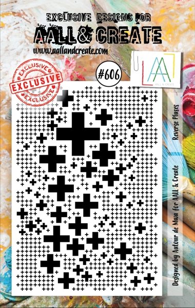 Aall & Create Aall & Create A7 Stamp #606 - Reverse Pluses