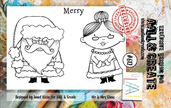 Aall & Create Aall & Create A7 Stamp #612 - Mr & Mrs Claus