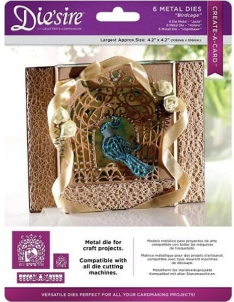 Crafter's Companion Die'sire Create a Card Cut In Collection - Birdcage Die