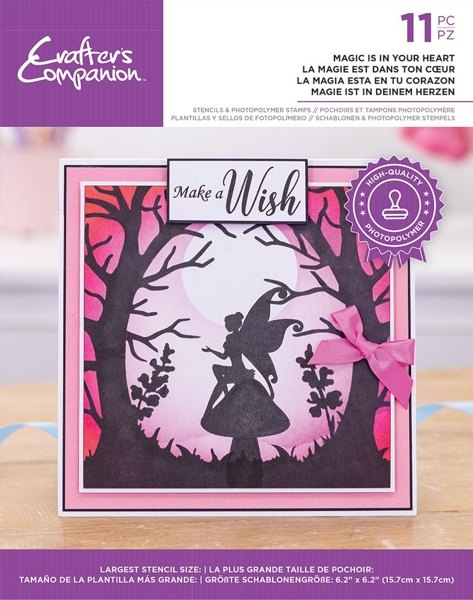 Crafter's Companion Crafters Companion Stencil & Photopolymer stamp - Magic Is in Your Heart
