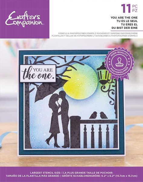 Crafter's Companion Crafters Companion Stencil & Photopolymer stamp - You are the One