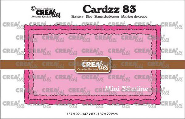 Crealies Cardzz no 83 Mini Slimline C rough edges CLCZ83