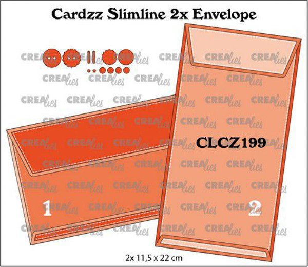 Crealies Cardzz dies Slimline 2x Envelope CLCZ199