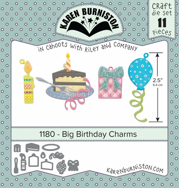 Karen Burniston Karen Burniston Die Set – Big Birthday Charms 1180