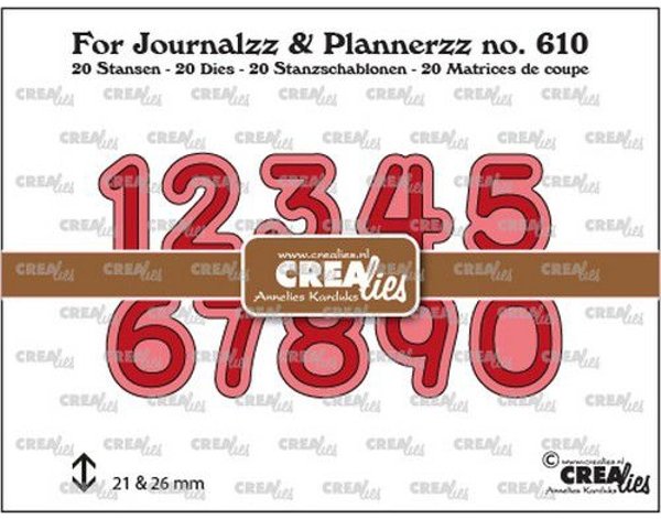 Crealies Crealies Journalzz & Pl Numbersno. 4 with shadow CLJP610