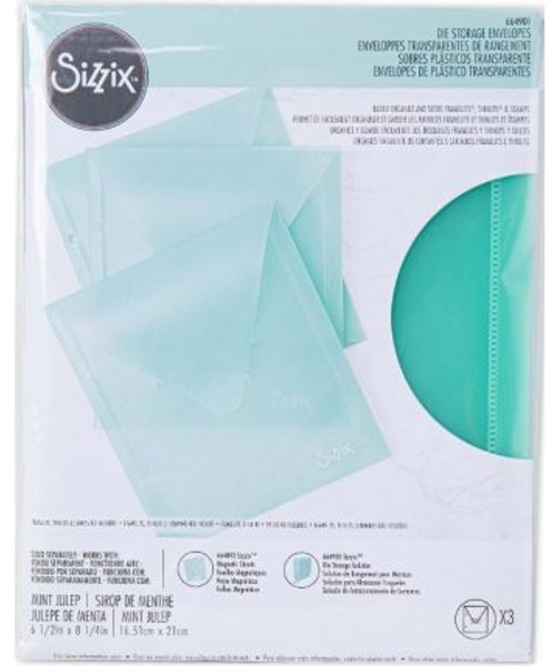 Sizzix Sizzix Storage - Die Storage Envelopes, 3pk, Mint Julep 664901