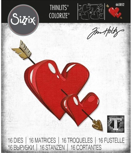 Sizzix Sizzix Thinlits Die Set 16PK - Lovestruck, Colorize by Tim Holtz 665852