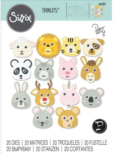 Sizzix Sizzix Thinlits Die Set 20PK - Build an Animal by Pete Hughes 665817