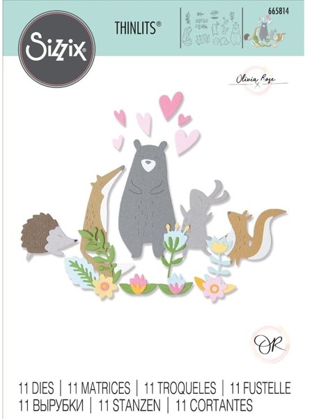 Sizzix Sizzix Thinlits Die Set 11PK - Quirky Animals by Olivia Rose 665814