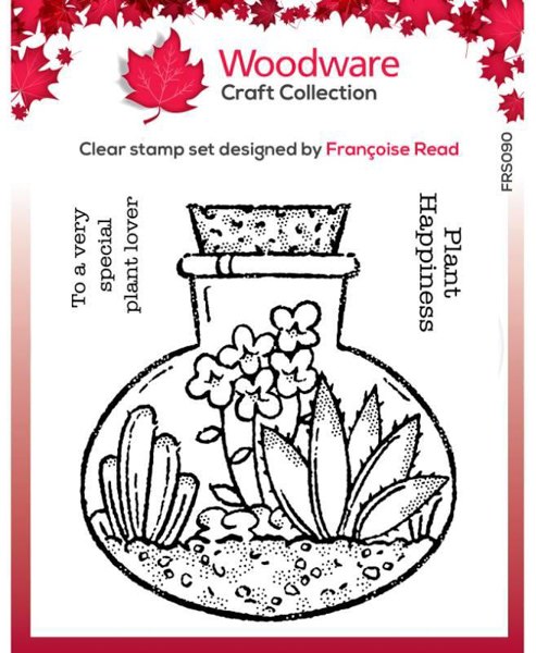 Woodware Woodware Clear Singles Terrarium 4 in x 4 in stamp