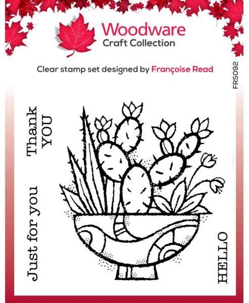 Woodware Woodware Clear Singles Succulent Display 4 in x 4 in stamp