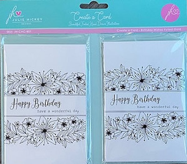 Julie Hickey Julie Hickey Designs - Create A Card Birthday Wishes Black Cardstock