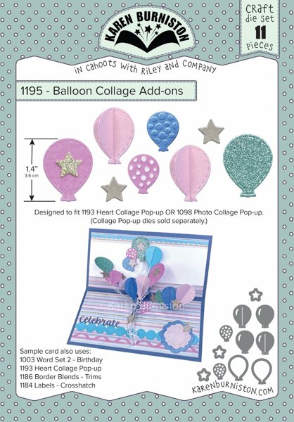 Karen Burniston Karen Burniston Die Set – Balloon Collage Addons 1195