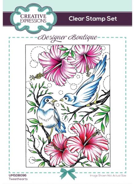 Creative Expressions Designer Boutique Tweethearts 6 in x 4 in Clear Stamp Set