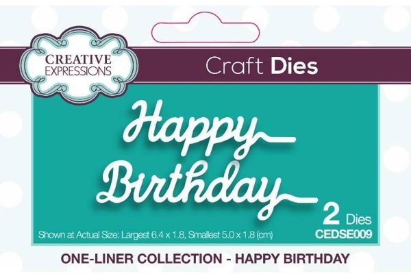 Creative Expressions Creative Expressions One-liner Collection Happy Birthday Craft Die