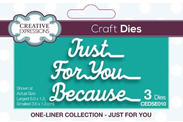 Creative Expressions Creative Expressions One-liner Collection Just For You Craft Die