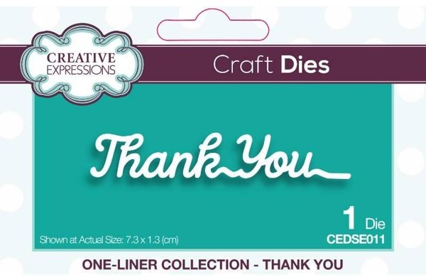 Creative Expressions Creative Expressions One-liner Collection Thank You Craft Die