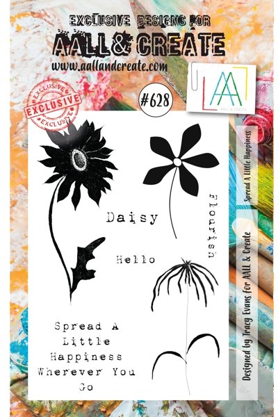 Aall & Create Aall & Create - A7 Stamp #628 - Spread A Little Happiness