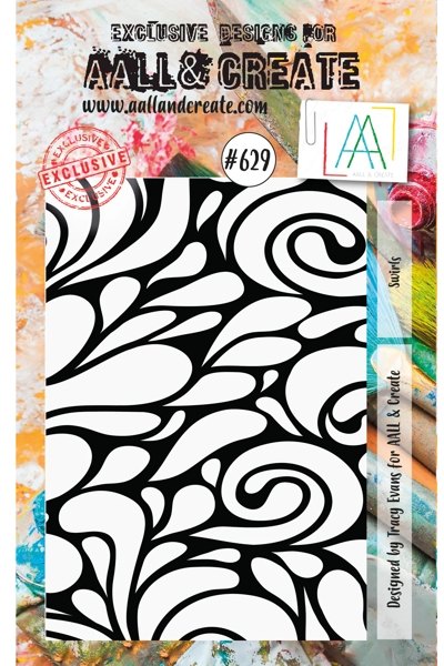 Aall & Create Aall & Create - A7 Stamp #629 - Swirls