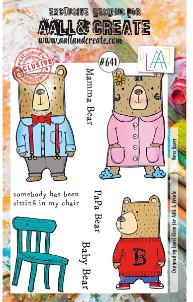 Aall & Create Aall & Create - A6 Stamp #641 - Three Bears