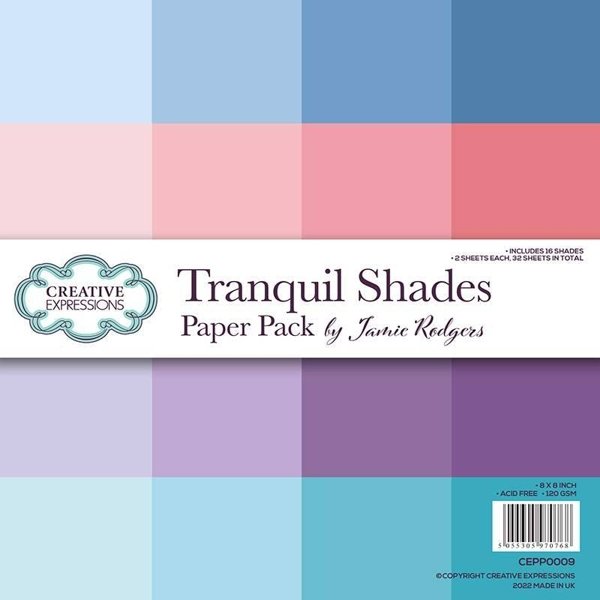 Creative Expressions Creative Expressions Jamie Rodgers Tranquil Shades 8 in x 8 in Paper Pack