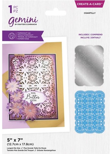 Crafter's Companion Gemini - Metal Die - Intri’lace - Broderie Anglaise - Chantilly