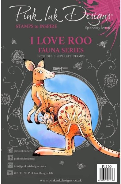 Pink Ink Pink Ink Designs I Love Roo 6 in x 8 in Clear Stamp Set