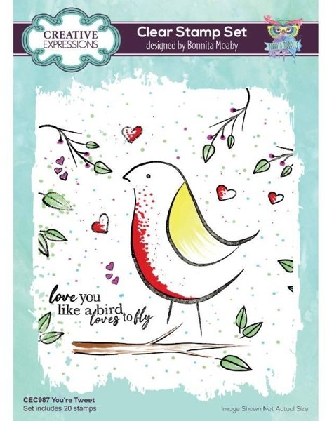 Creative Expressions Creative Expressions Bonnita Moaby You’re Tweet 6 in x 8 in Clear Stamp Set
