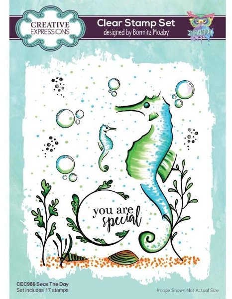 Creative Expressions Creative Expressions Bonnita Moaby Seas The Day 6 in x 8 in Clear Stamp Set