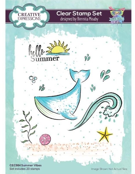 Creative Expressions Creative Expressions Bonnita Moaby Summer Vibes 6 in x 8 in Clear Stamp Set
