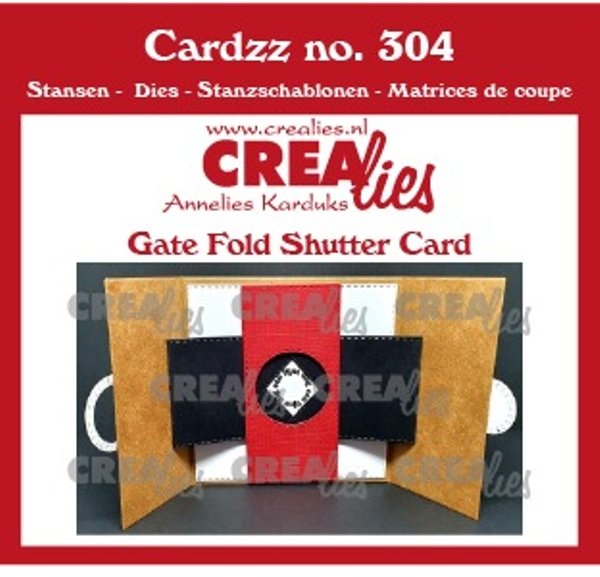 Crealies Crealies Cardzz Dies No. 304, Gate Fold Shutter Card CLCZ304