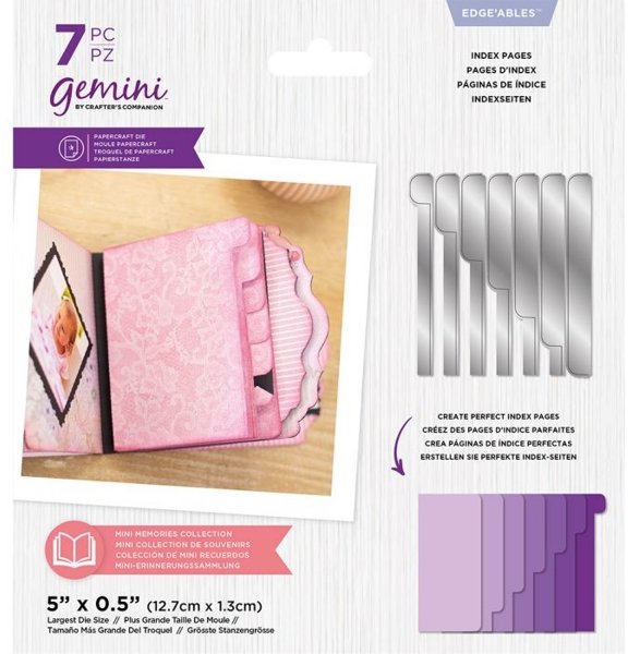 Crafter's Companion Gemini Edgeables Die Mini Memories - Index Pages