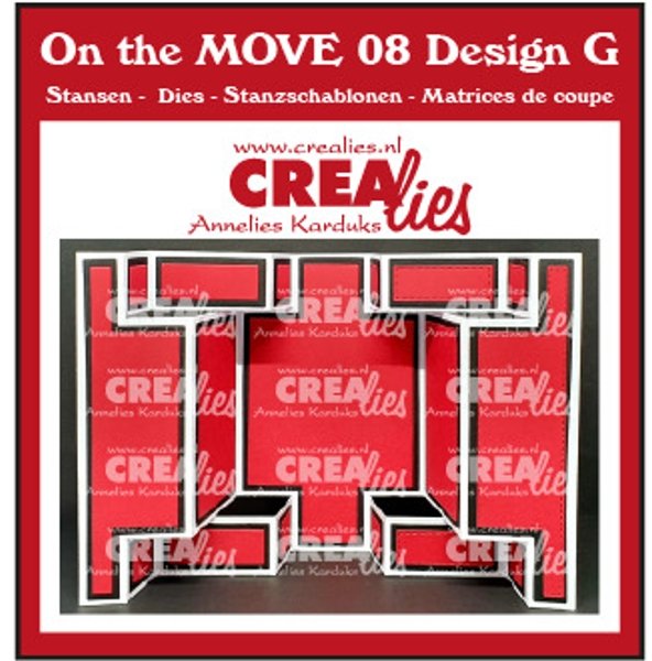 Crealies Crealies On the MOVE Dies no. 8, Design G, Double Display Card CLMOVE08