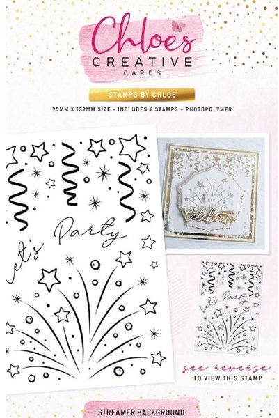 Stamps by Chloe Chloes Creative Cards Photopolymer Stamp Set (A6) - Streamer Background