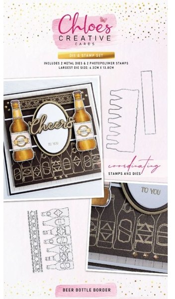 Stamps by Chloe Chloes Creative Cards Die & Stamp Set - Beer Bottle Border